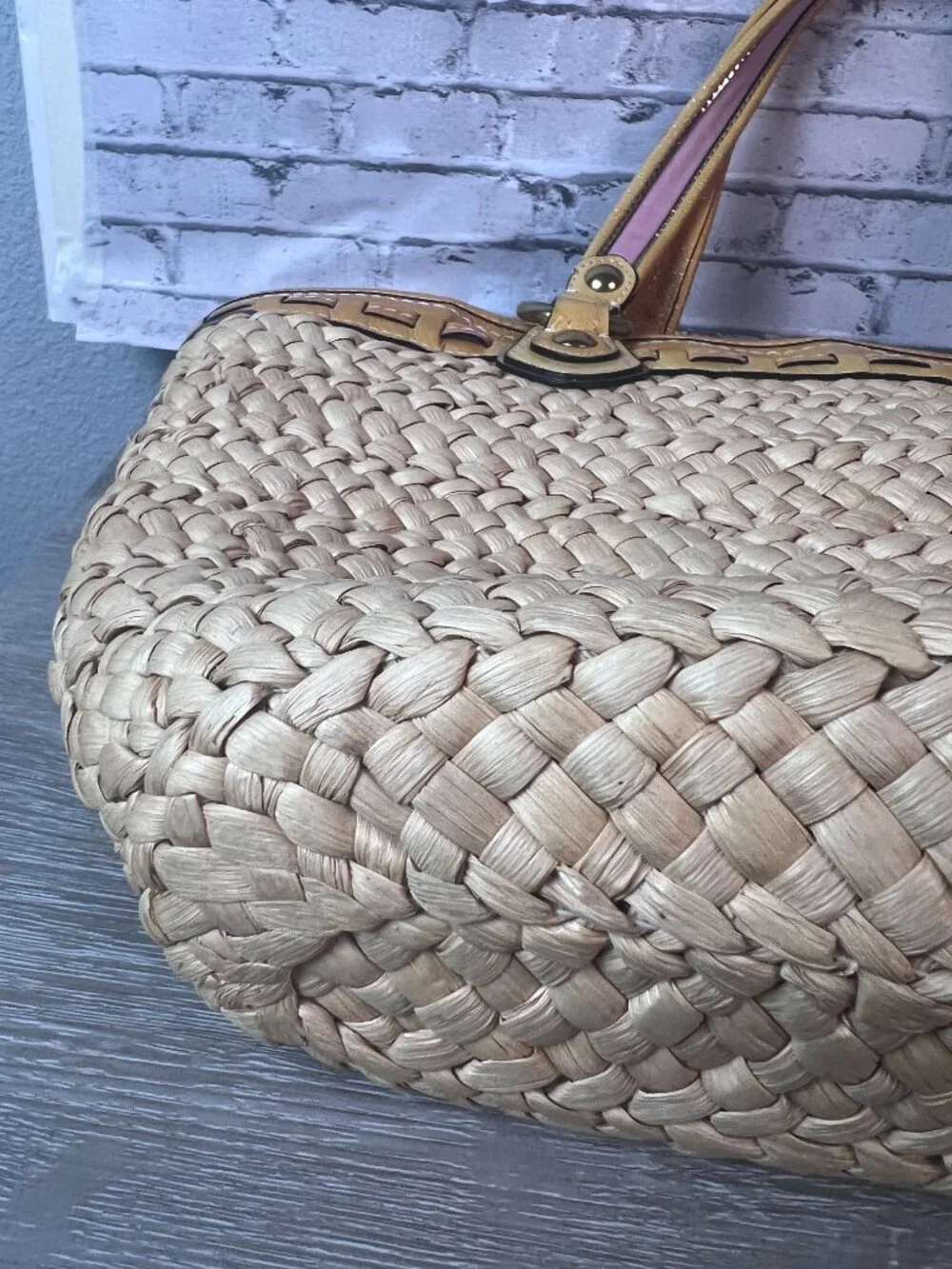 2010 Coach Poppy Straw Tote Bag Applique Bag Summer